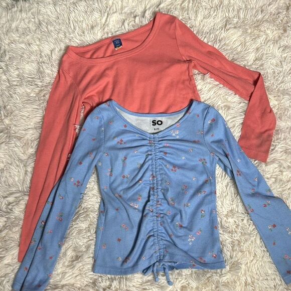 SO, Old Navy Long Sleeve Girls Shirt Bundle Size M 8 Boho Hippie Floral - Picture 3 of 4